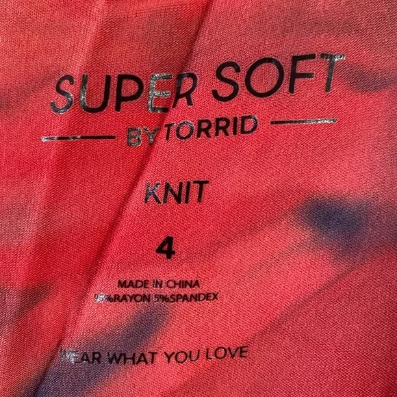 Torrid short sleeve maxi coral ombre side slit - Picture 5 of 6